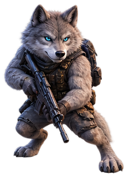 Fang the wolf, armed and ready
